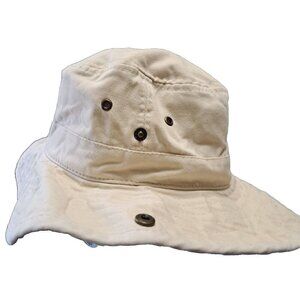 Shade Shack Men's M Beige Just Hook Em Bucket Hat Adjustable Strap Snap Sides